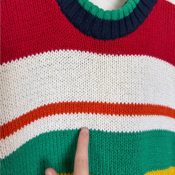 vintage primary colors Liz Claiborne mock-neck sweater size small 100% cotton - Picture 4 of 5